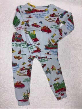 Books to bed Richard Scarry Light Blue Cars & Trucks things that go boys set 3t